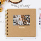 RECUTMS 10 x 10 Inch DIY Scrapbook Album 60 Pages Hardcover Kraft Paper Scrap - Image 2