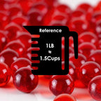 CYS EXCEL Red Glass Gemstone Vase Filler Aquarium Round Marble Beads Decorative - Image 2