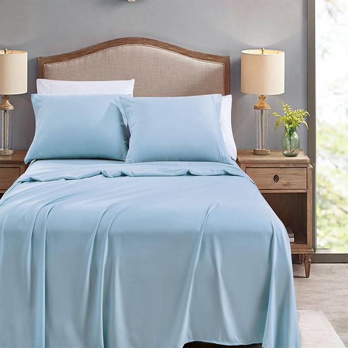 FreshCulture Queen Flat Sheets Only, Soft Microfiber Bedding Sheets - Image 2
