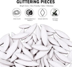 Yoption Petal Mosaic Tiles for Crafts, 200g Flower Leaf Ceramic Mosaic Tiles - Image 5
