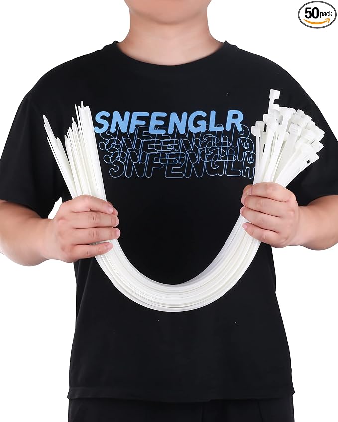 Long Zip Ties Heavy Duty 24 inch, WLEAD Cable Zip Ties Outdoor UV Resistant by WLEAD