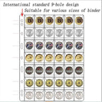 462 Pockets Coin Binder Collection Supplies Pages, Standard 9 Hole Coin - Image 4