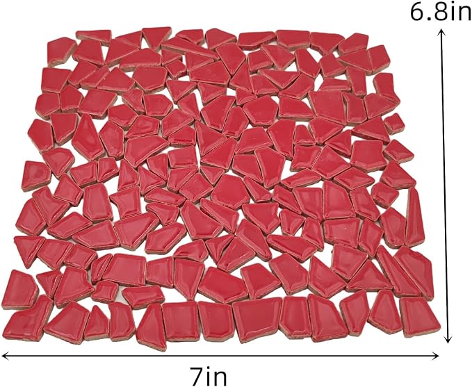 200g Ceramic Mosaic Tiles for Crafts, Irregular Stained Ceramic 0.2"x0.8" - Image 4