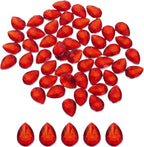 MECCANIXITY 50PCS Flat Back Acrylic Teardrop Gems 18x25mm Artificial Rhinestones by MECCANIXITY