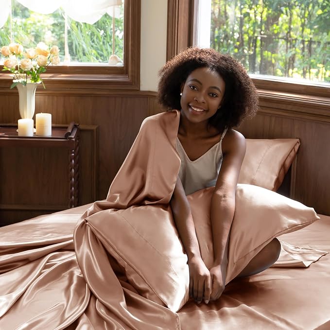 CozyLux Satin Sheets Full Size Sheets - Image 5