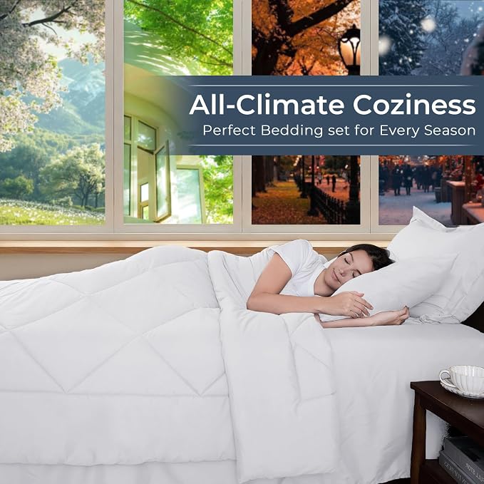 HEVUMYI White Queen Comforter Set - Image 3