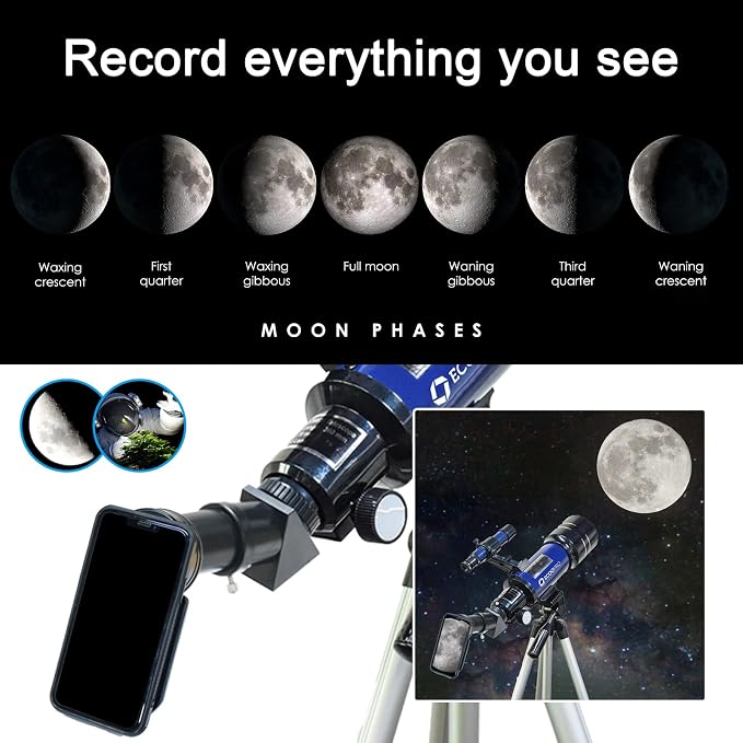 Telescope for Kids & Adults, 70mm Aperture 360mm Refractor Telescope for - Image 3