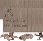 48 Pcs Walnut Unfinished Wood Craft, School DIY Projects, CNC Cutting, and Wood by Vemkyrio
