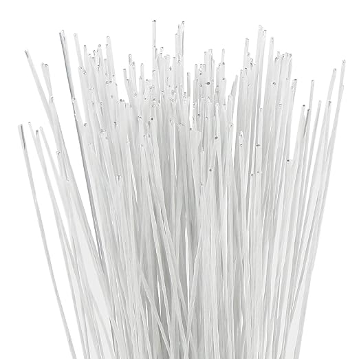 CCINEE 26 Gauge White Floral Wire Stem - Image 4