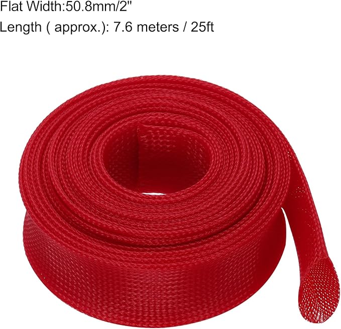 uxcell Expandable Sleeving, 2-inch 25ft Cable Sleeve - Image 3