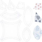 BENECREAT 7 Shapes Double Wedding Ring Acrylic Quilting Template, Transparent by BENECREAT
