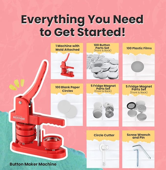 Button Maker Machine 2.25 Inch Pin Maker Kit - Image 3