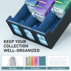 3-Row Trading Card Storage Box, Bulk Cards Case - Image 3