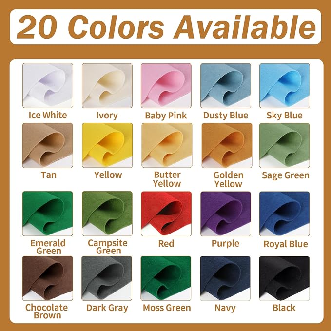 Golden Yellow Felt Fabric Sheet 36" X 36", 1.4mm Thick Large Soft Durable - Image 3
