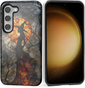 Case for Samsung Galaxy S23 Case, Halloween Witch Moon Stained Glass Design by Kapadiy