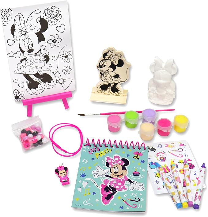 Disney Junior Minnie Mouse 5 in 1 Creativity Tub, 50-Piece Paint and Color - Image 5