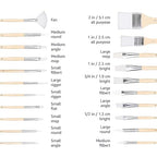 Amazon Basics Multi-shaped Polyester Paint Brushes - Image 2