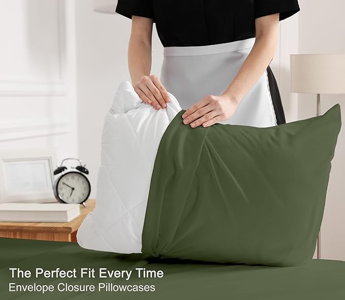 RUVANTI 100% Cotton Sheets – Queen Size Percale Bedding, Cooling & Breathable - Image 7