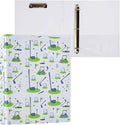 Golf White Round Ring Binders 1.5 Inch Sports Ball 3 Ring Clipboard Binder by Wamika