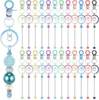 Tondiamo 24 Pcs Beadable Keychain Bars Bulk Beads by Tondiamo