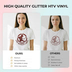 HTVRONT Glitter HTV, Glitter Heat Transfer Viny - Image 6