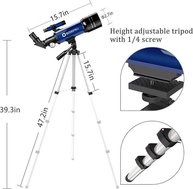 Telescope for Kids & Adults, 70mm Aperture 360mm Refractor Telescope for - Image 5