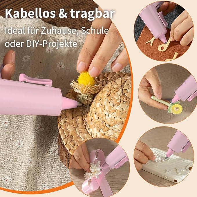 Cordless Hot Glue Gun, Fast Preheat, 2.6Ah Rechargeable Battery, Smart Auto - Image 6