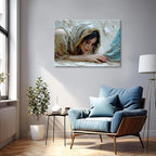 Jesus Heals The Girl Wall Art Woman Touches the Hem of Jesus' Skirt Canvas - Image 4