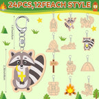 RattanView 24 Pcs Camp Craft Color Your Own Religious Camping Keychains DIY - Image 2