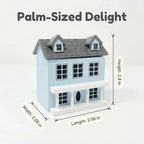 Miniature Villa Model Wooden Tiny House Compact Dollhouse Mini House Storage - Image 5