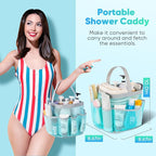 EUDELE Mesh Shower Caddy Portable, 8-Pocket Large Capacity, Quick Dry, Easy - Image 4