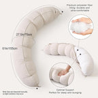 Peallow – Long Round Body Pillow - Image 3