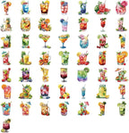 50Pcs Transparent Summer Drinks Aesthetic Stickers - Image 2