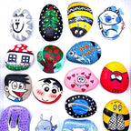 YISZM Rocks for Painting, 2-3 Inches Flat Smooth Painting Stones for DIY Arts & - Image 2