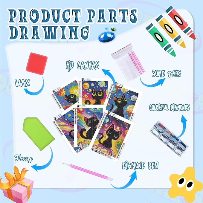 DOZEEZOP 6 Pack 5D Diamond Painting Kits - Image 3