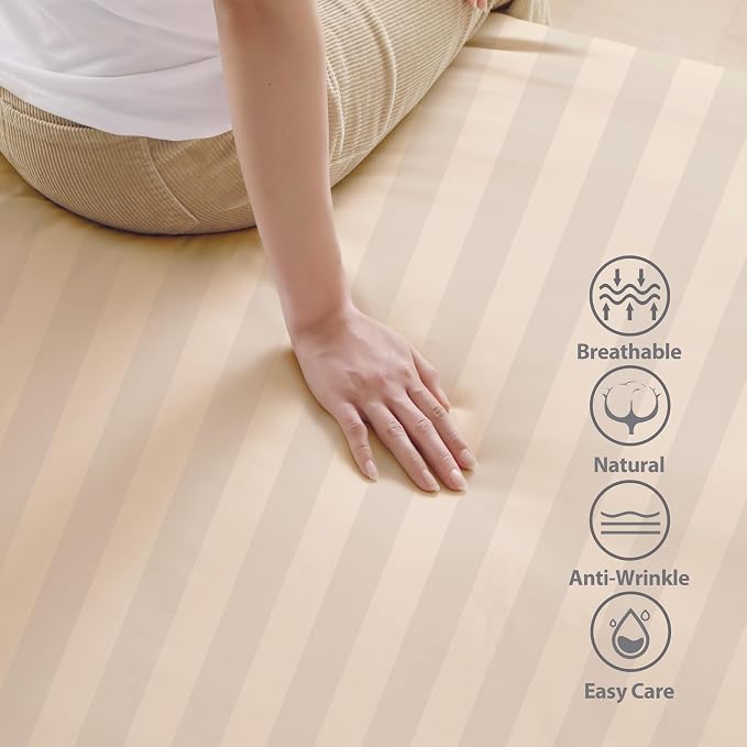 100% Egyptian Cotton Fitted Sheet King Size, 600 Thread Count, Single Fitted - Image 3