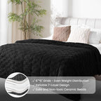 15lbs Weighted Blanket Twin Size, Classy Soft Jacquard 3D Checkered Sherpa - Image 4