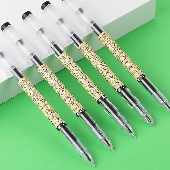 Japanese Style Black Gel Ink Pens, 0.35mm Extra Fine Point, No Smudge Quick - Image 5