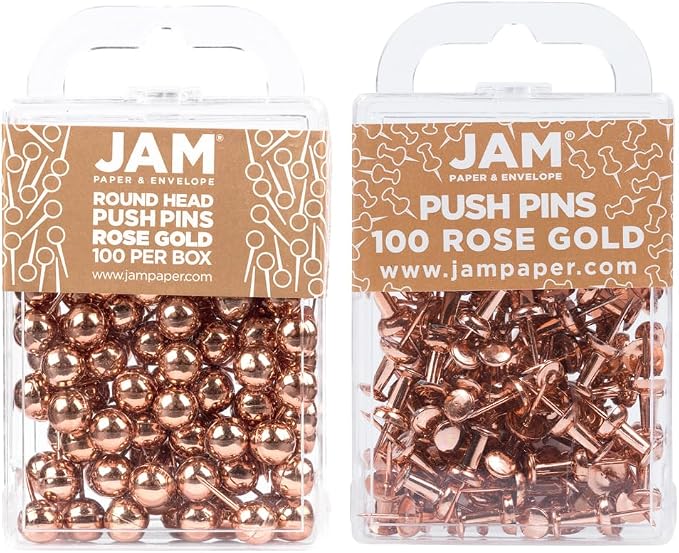 JAM PAPER Colorful Push Pins by JAMPaper
