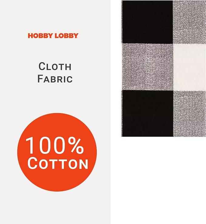 Hobby Lobby Sawyer Buffalo Check Duck Cloth Fabric, 1 Yard | Precut Fabric - Image 3