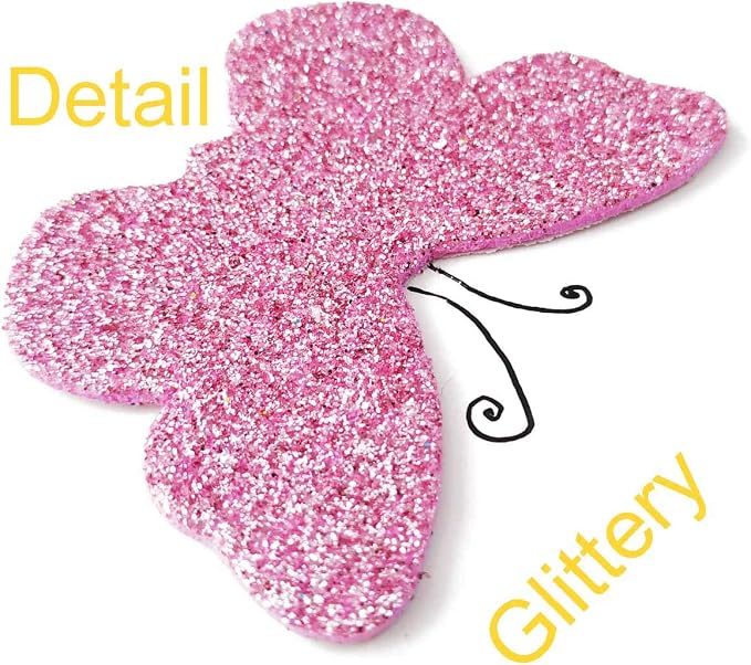 Glitter Foam Flower and Butterfly Shapes Stickers, Self-Adhesive Stickers Kid's - Image 6