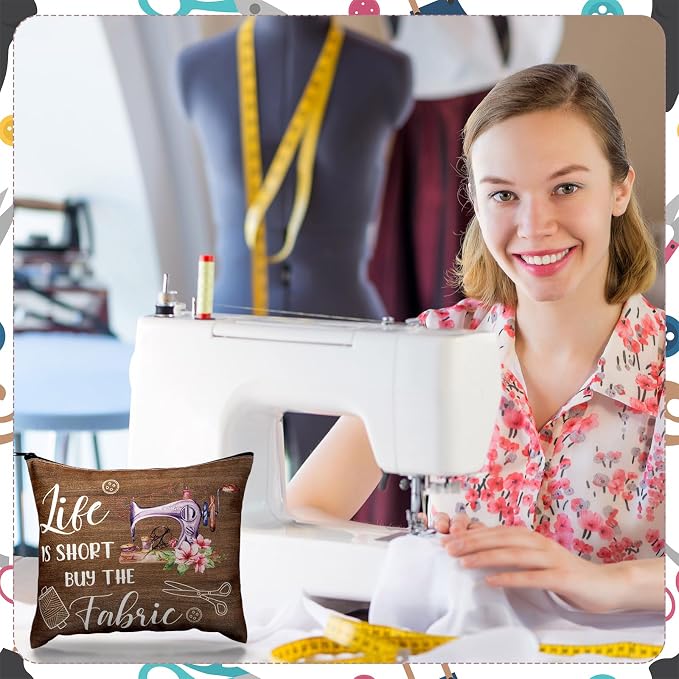 Reginary 6 Pcs Sewing Gifts for Women Quilter Sewing Cosmetic Bags Quilting - Image 4