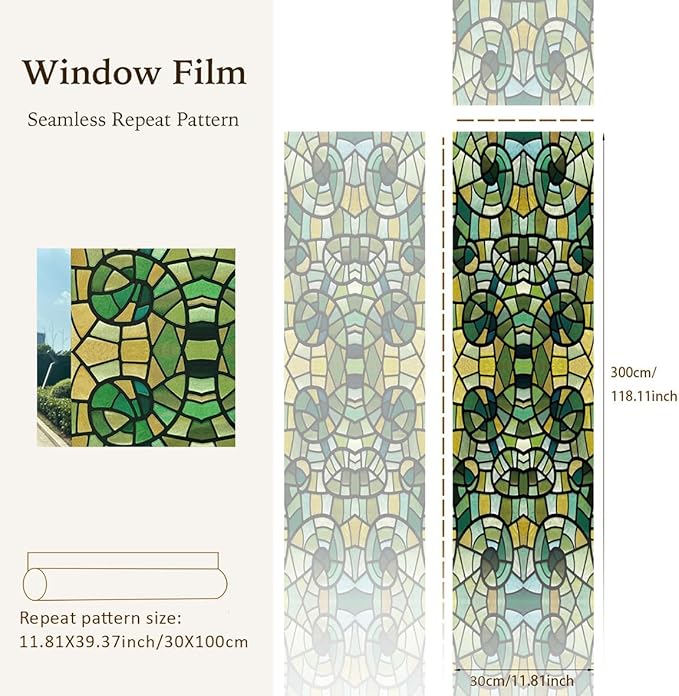Funlife Privacy Stained Glass Window Film - Image 3