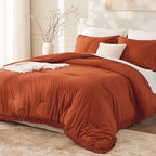 Andency California King Comforter Set Burnt Orange by Andency