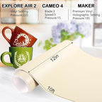 WRAPXPERT Ivory White Permanent Vinyl 12" x10ft, Cream Vinyl - Image 4
