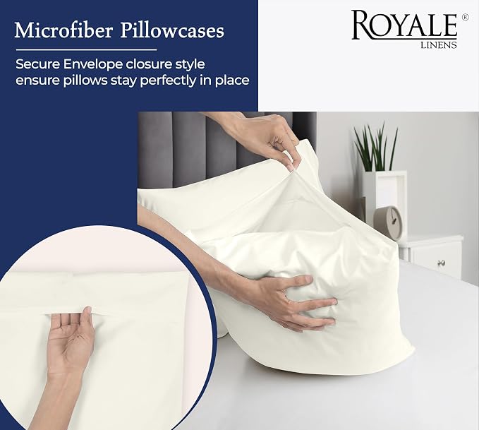 Royale Linens Queen Pillowcase Set of 2 - Image 5
