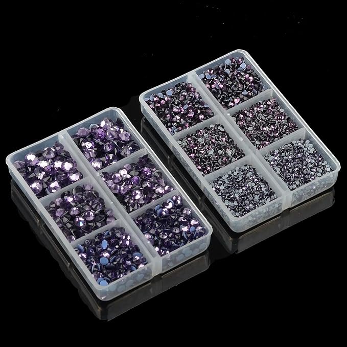 10000Pcs 2-Boxes Mixed Size Hot Fix Round Crystals Gems Glass Stones Hotfix - Image 5
