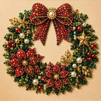POETRYDRAW Christmas Decor Wreath Pearl Art Kit - Image 2