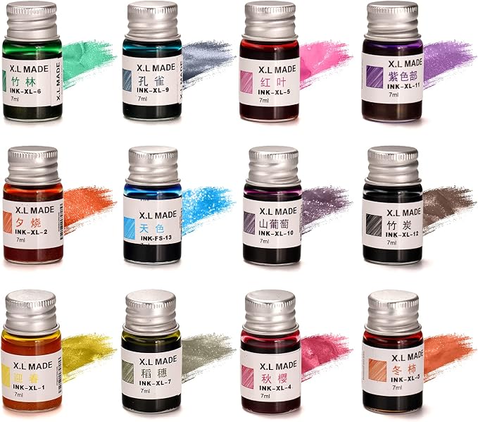AOMAYLL Drawing Inks, Calligraphy Inks, 12 Colorful Dip Pen Ink Set - Image 2