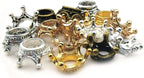 iloveDIYbeads 60pcs Mixed Antique Silver Bronze Gold 3D King Crown Loose Spacer - Image 3